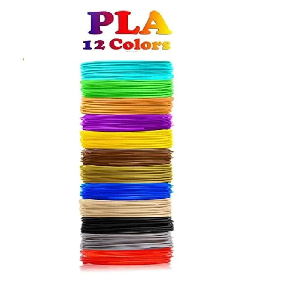 3D Pen Adjustable Temperature & Speed 12-Piece Filament Set