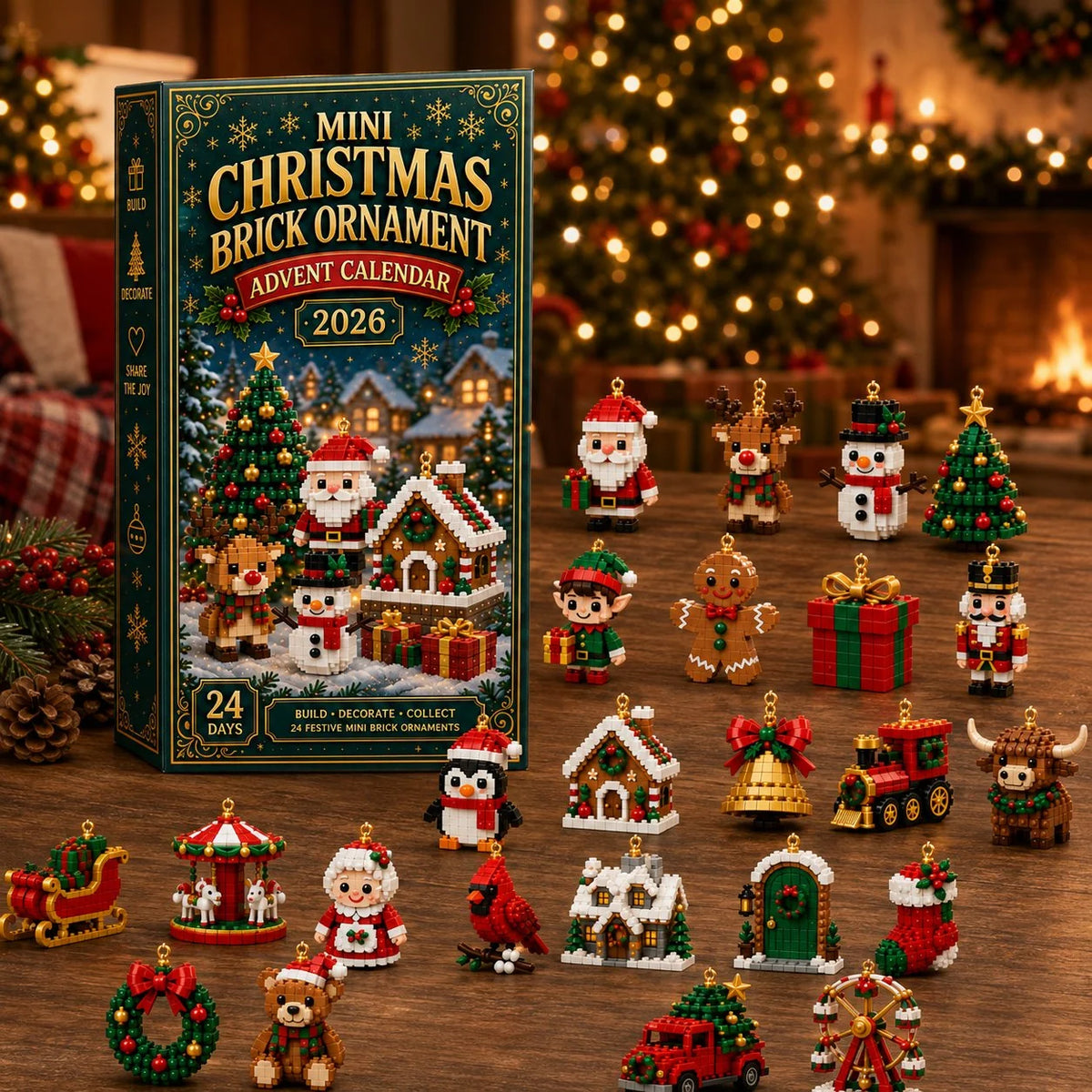 Advent Calendar 24 Mini Building Sets With Hanging Loops