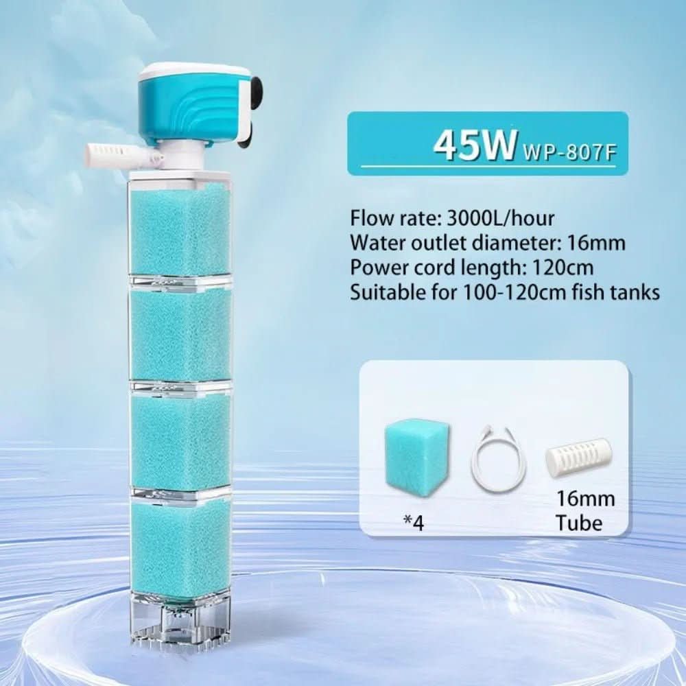 Aquarium Filter 5-in-1 Quiet Adjustable Flow