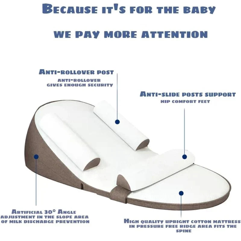 Baby Wedge Pillow Memory Foam Removable Machine-Washable Cover