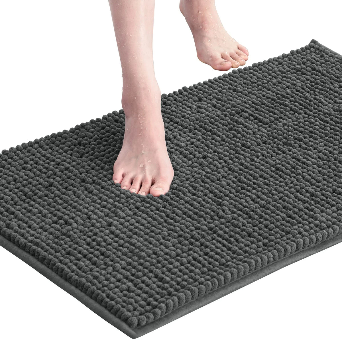 Bath Mat Chenille Non-Slip & Absorbent Machine Washable