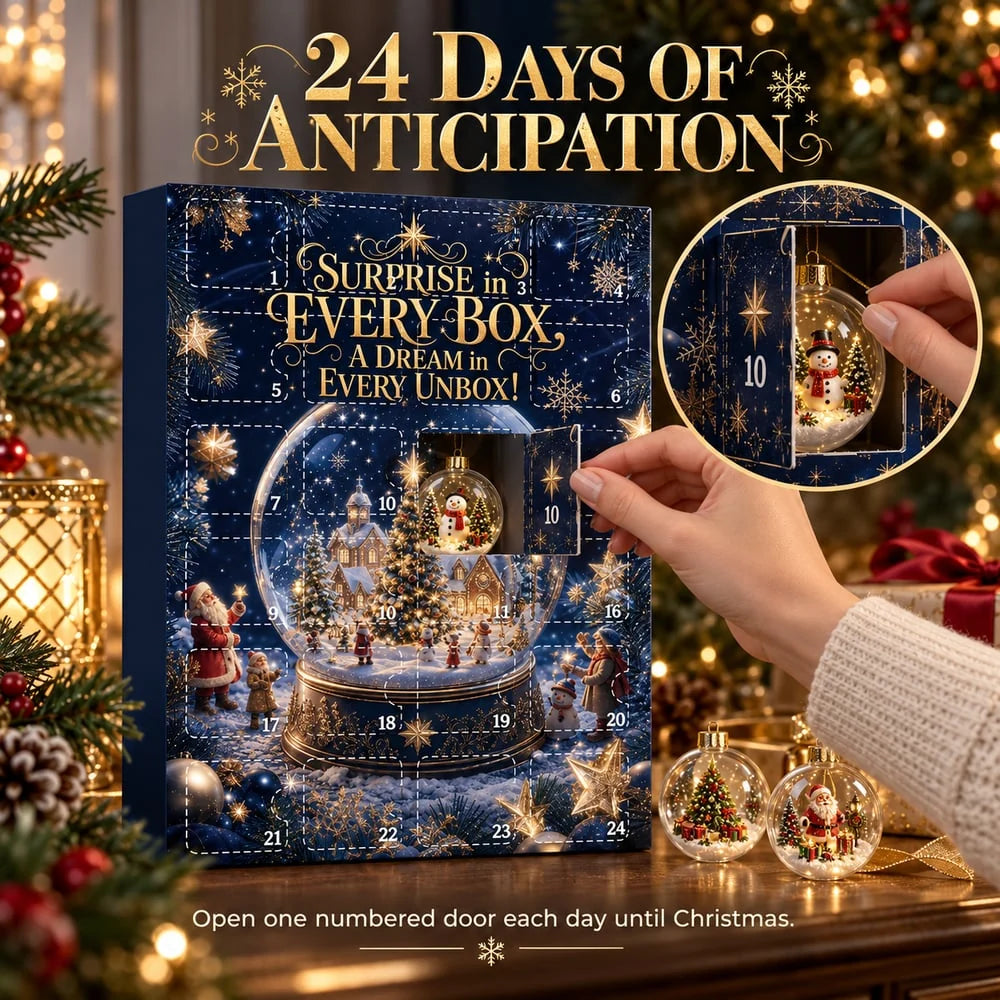 Christmas Bauble Advent Calendar 24-Day Countdown 24 Ornaments