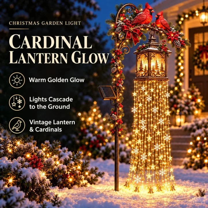Christmas Garden Stake Lights Solar-Powered Cascading LED Lights