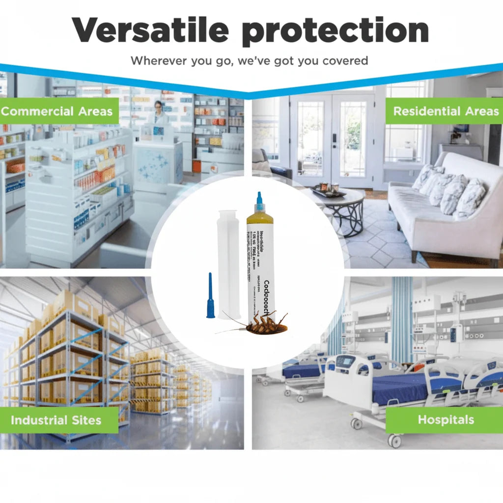 Cockroach Bait Gel Precision Syringe Long-Lasting Indoor Outdoor Control