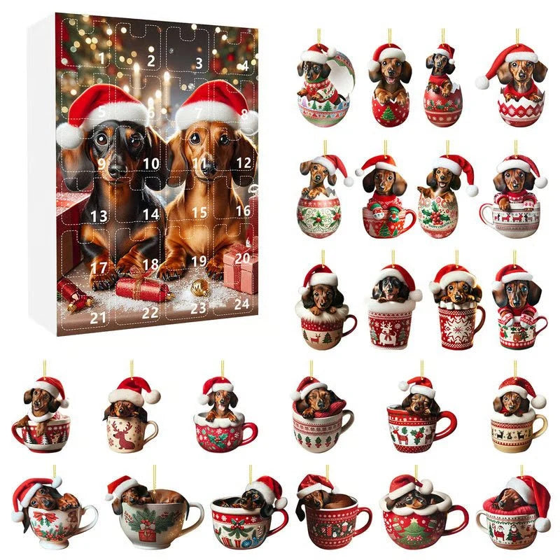 Dog Advent Calendar Dachshund-Themed 24 Daily Surprises