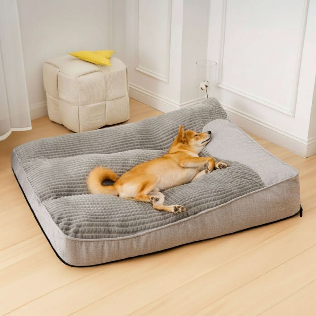 Dog Bed Orthopedic Joint Support Raised Neck Support Scratch-Resistant Surface