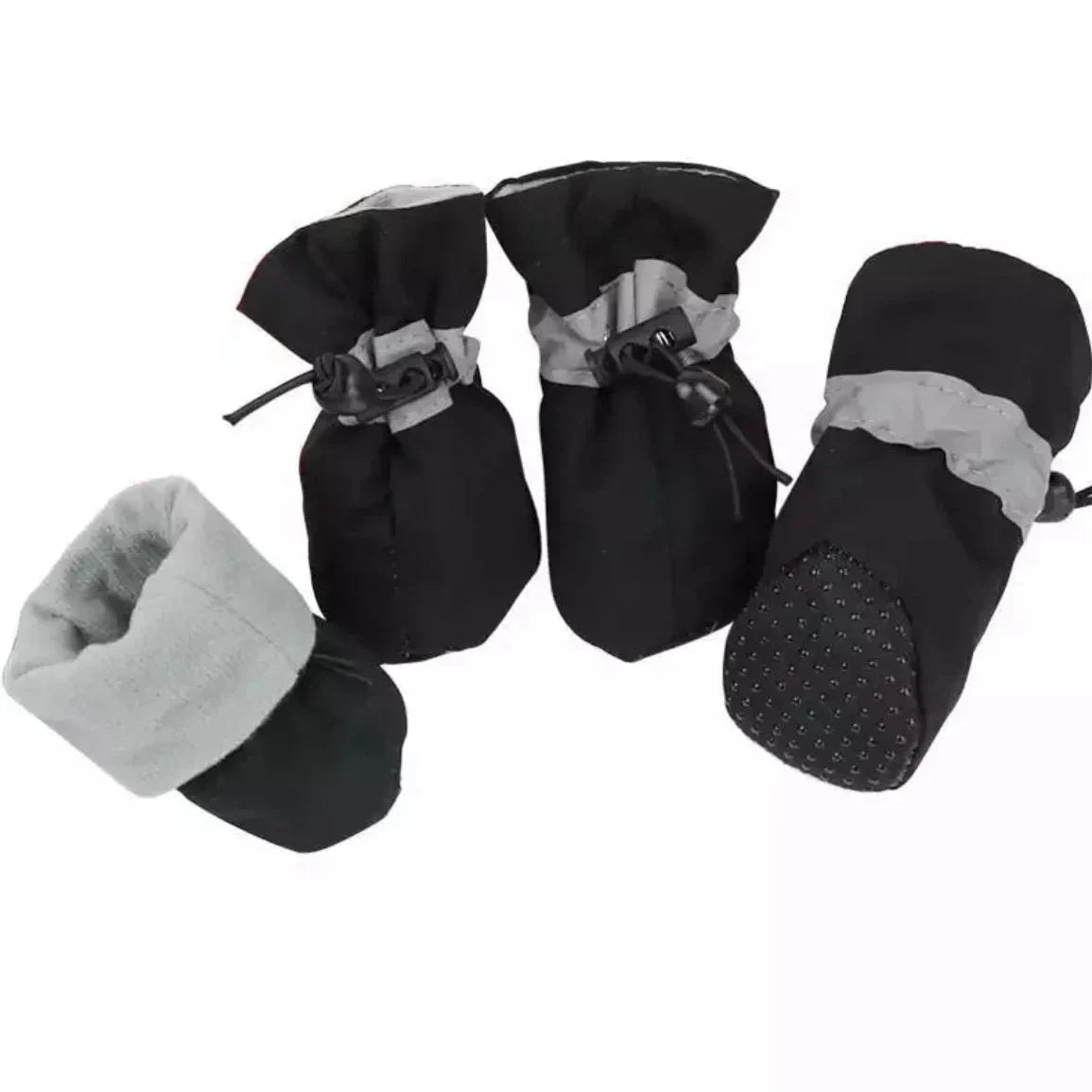 Dog Boots Textured Grip Sole Water-Resistant Set of 4