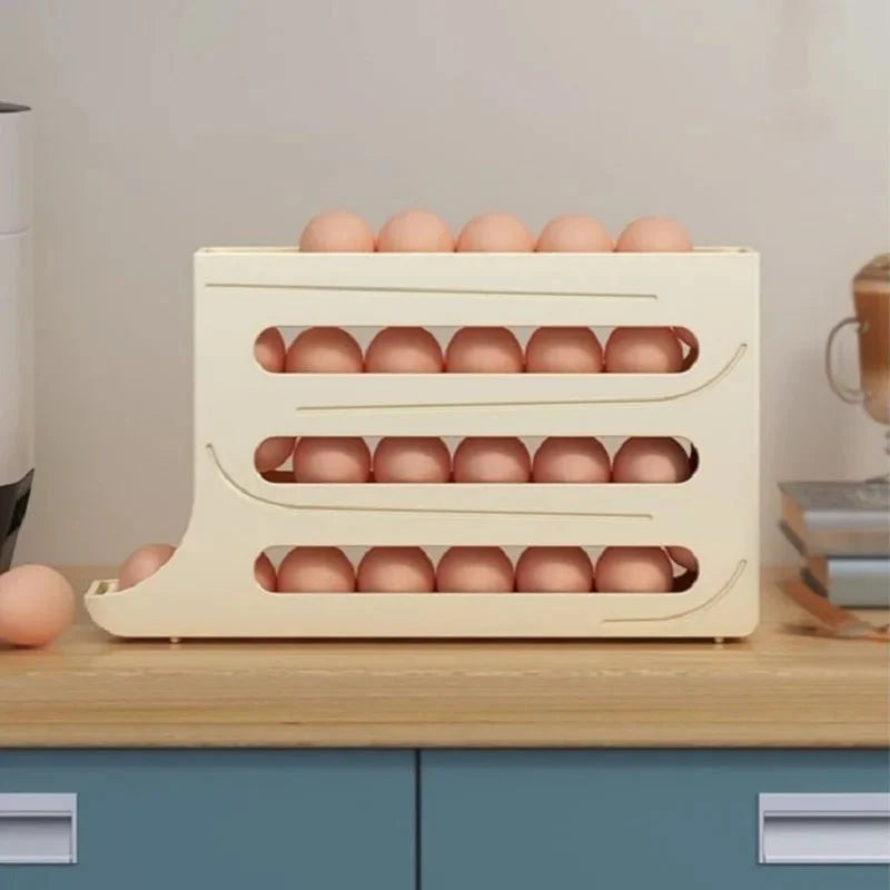 Egg Storage Box Automatic Rolling 30-Egg Capacity