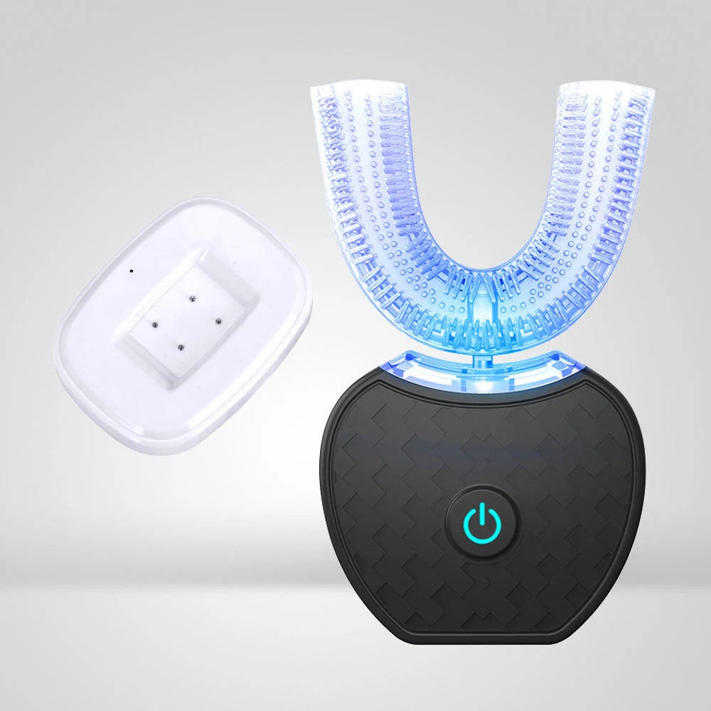 Electric Toothbrush U-Shaped Head Rechargeable Blue Light