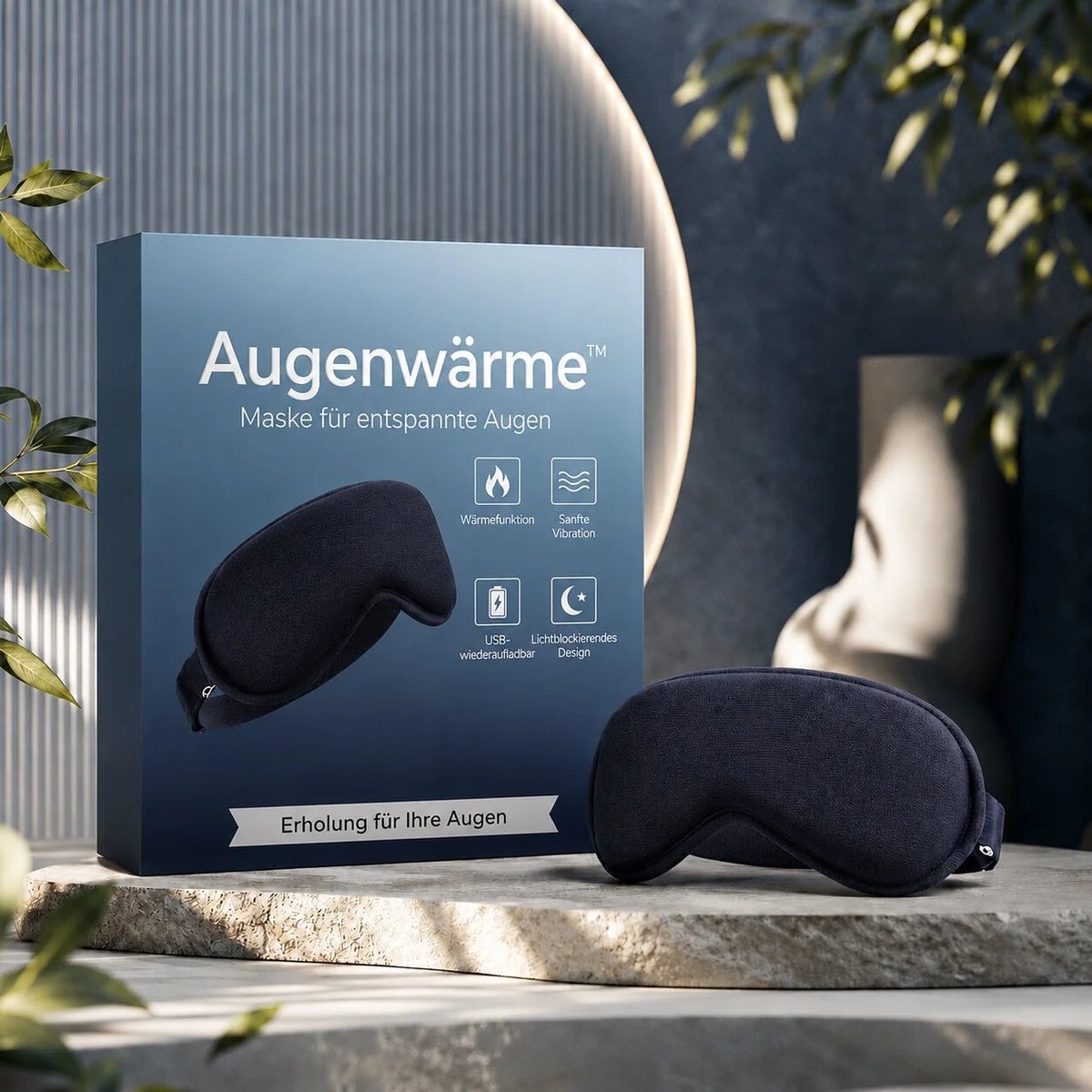 Eye Mask Heated Vibration Massage USB-C Powered