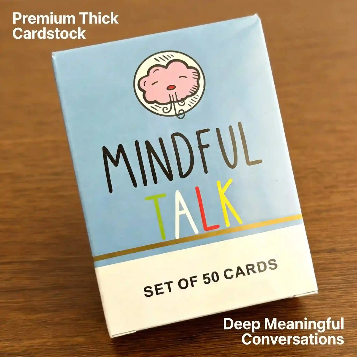Family Conversation Card Game 50 Prompt Cards Travel-Friendly