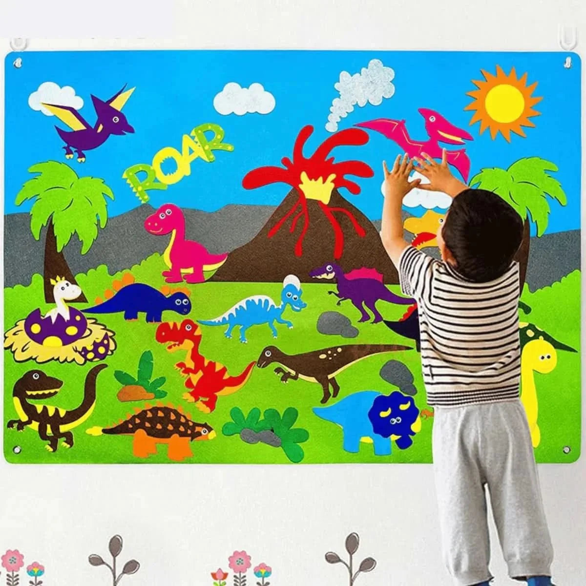 Felt Board for Kids Reusable Animal Felt Figures