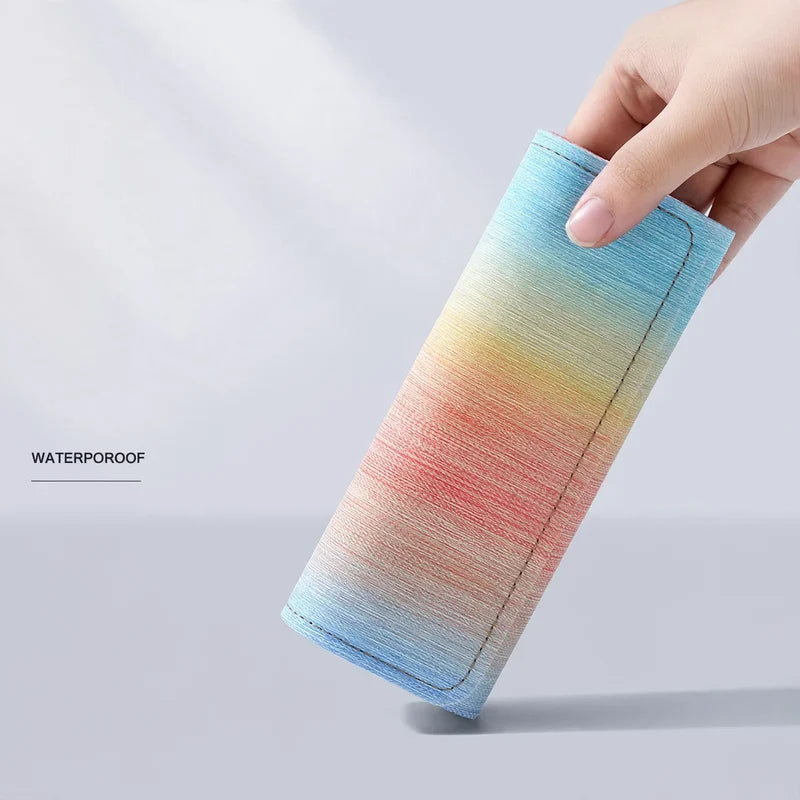 Glasses Case Soft Fabric Magnetic Closure Gradient Design
