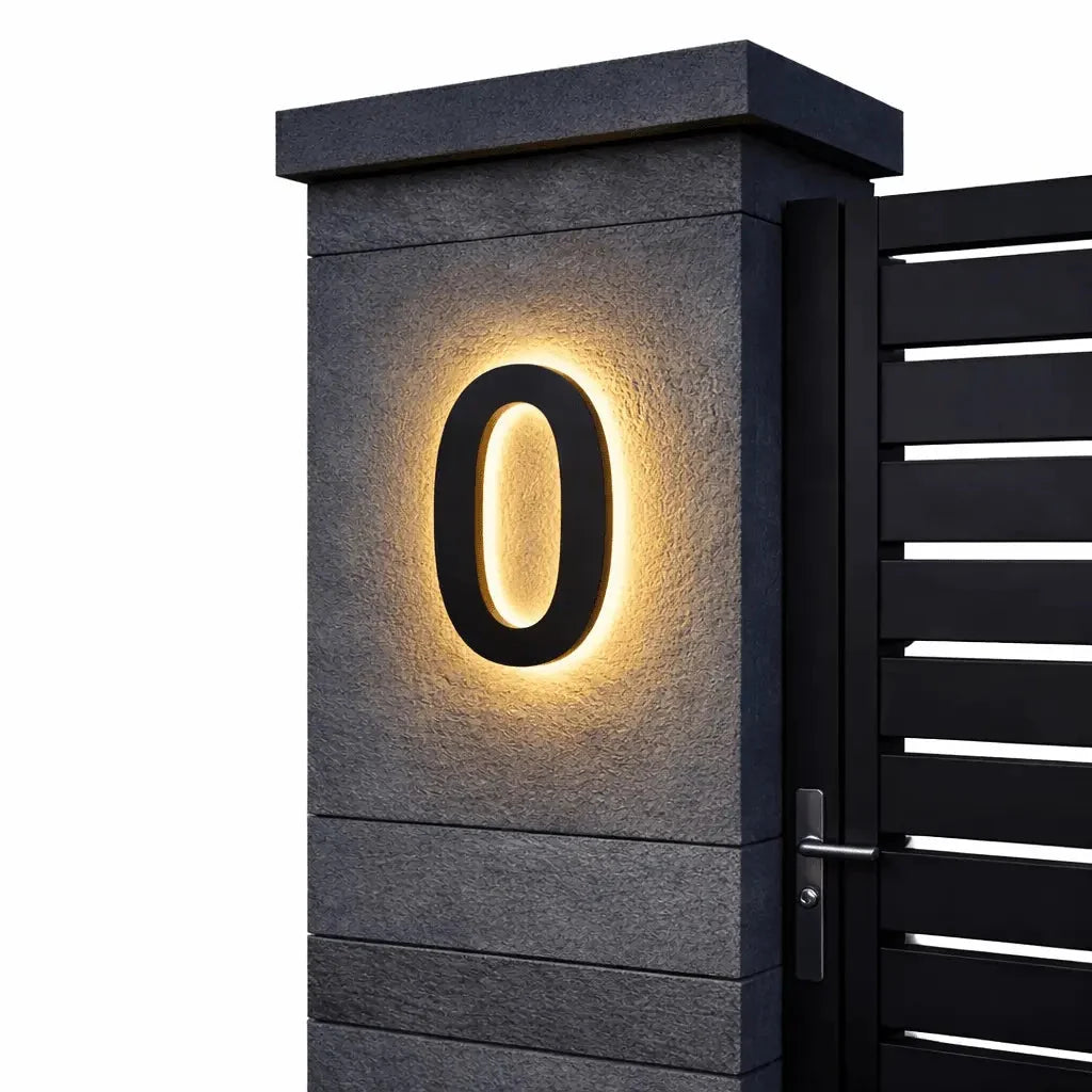 House Number Sign LED Backlit IP68 Waterproof