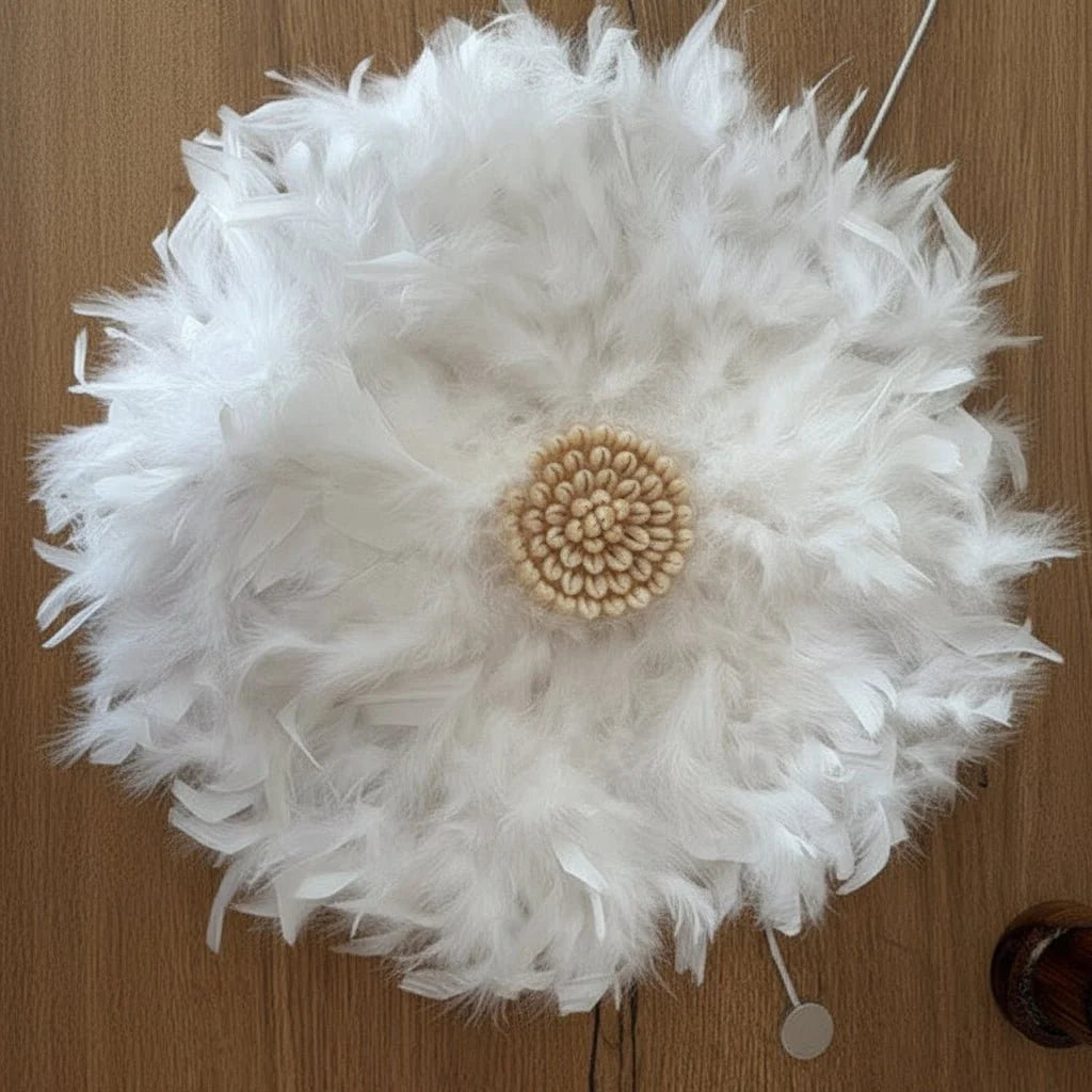 Juju Hat Wall Decor Handcrafted Feathers Shells & Stones