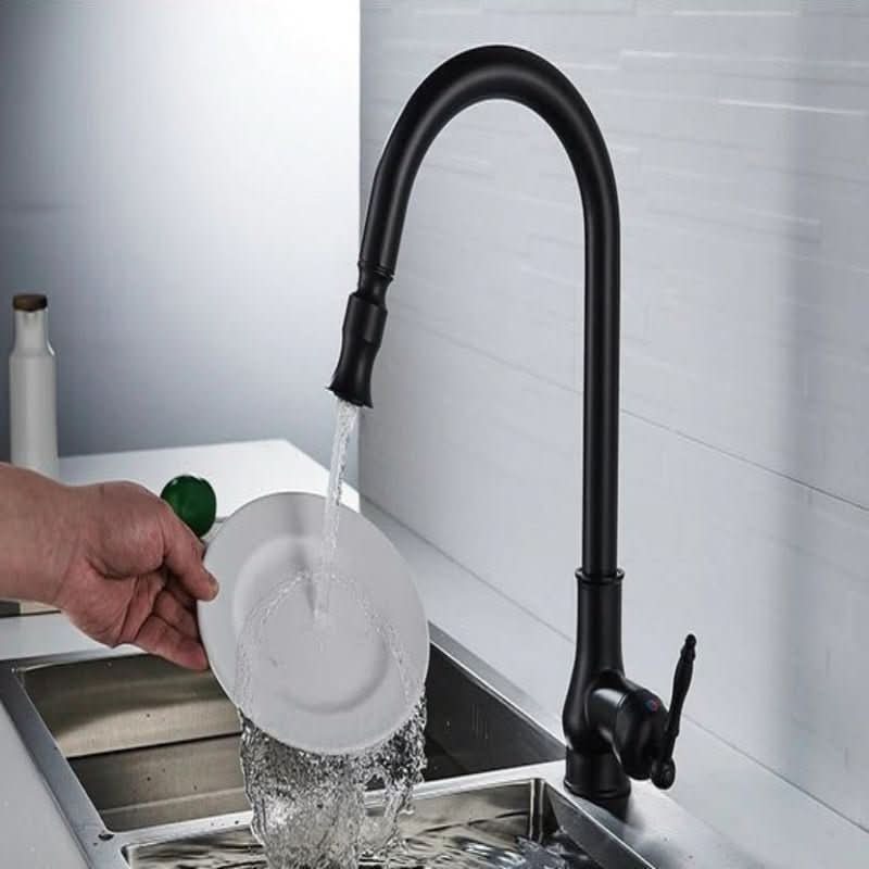 Kitchen Faucet Pull-Out Spray Head High-Arc Brass Construction