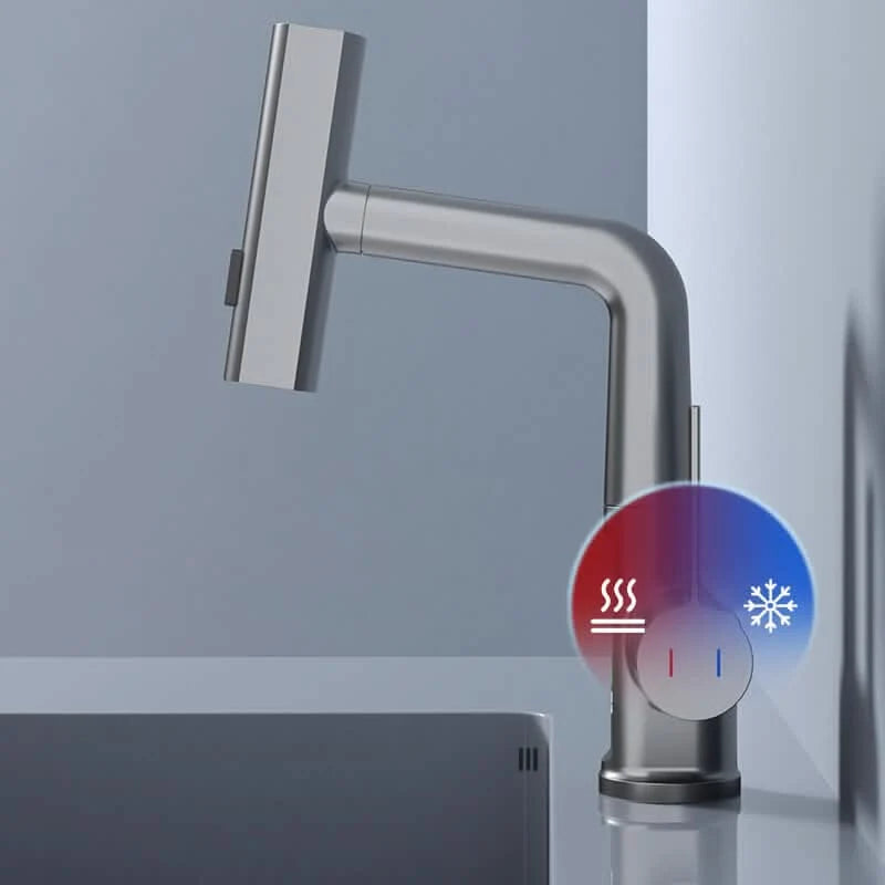Kitchen Faucet Pull-Out Sprayer 360° Swivel LED Temperature Display