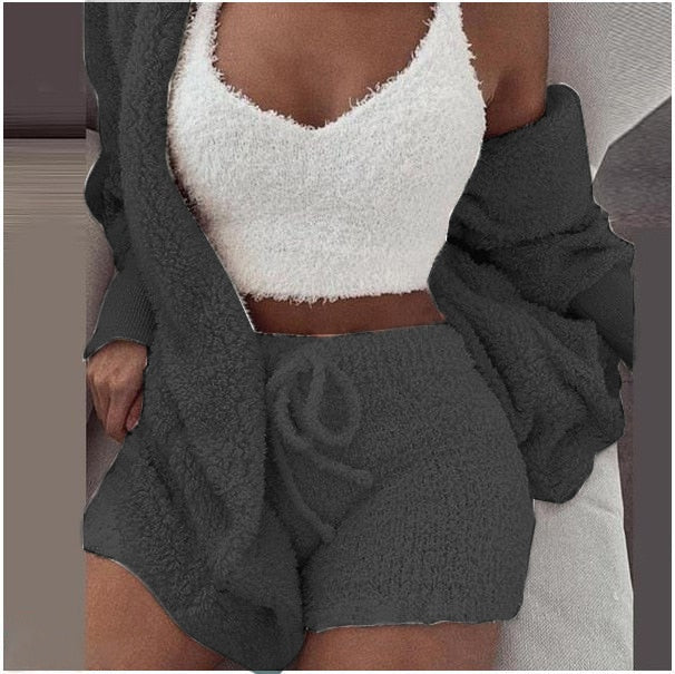Knit Lounge Set Soft Lightweight 3-Piece Set