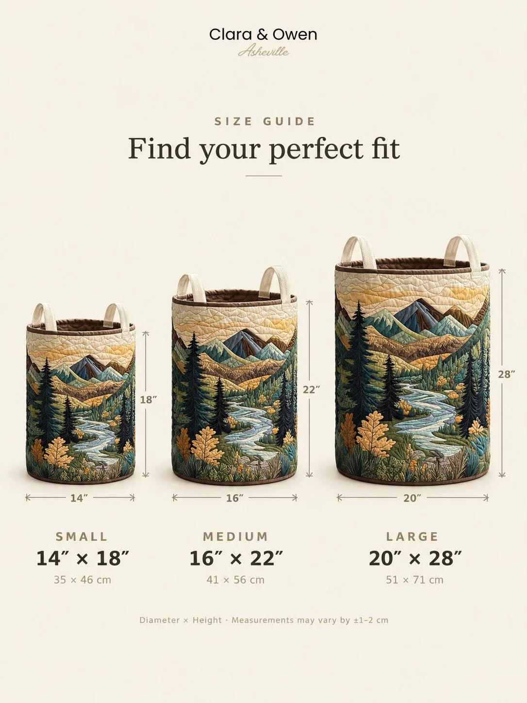 Laundry Hamper Quilted Foldable with Carry Handles