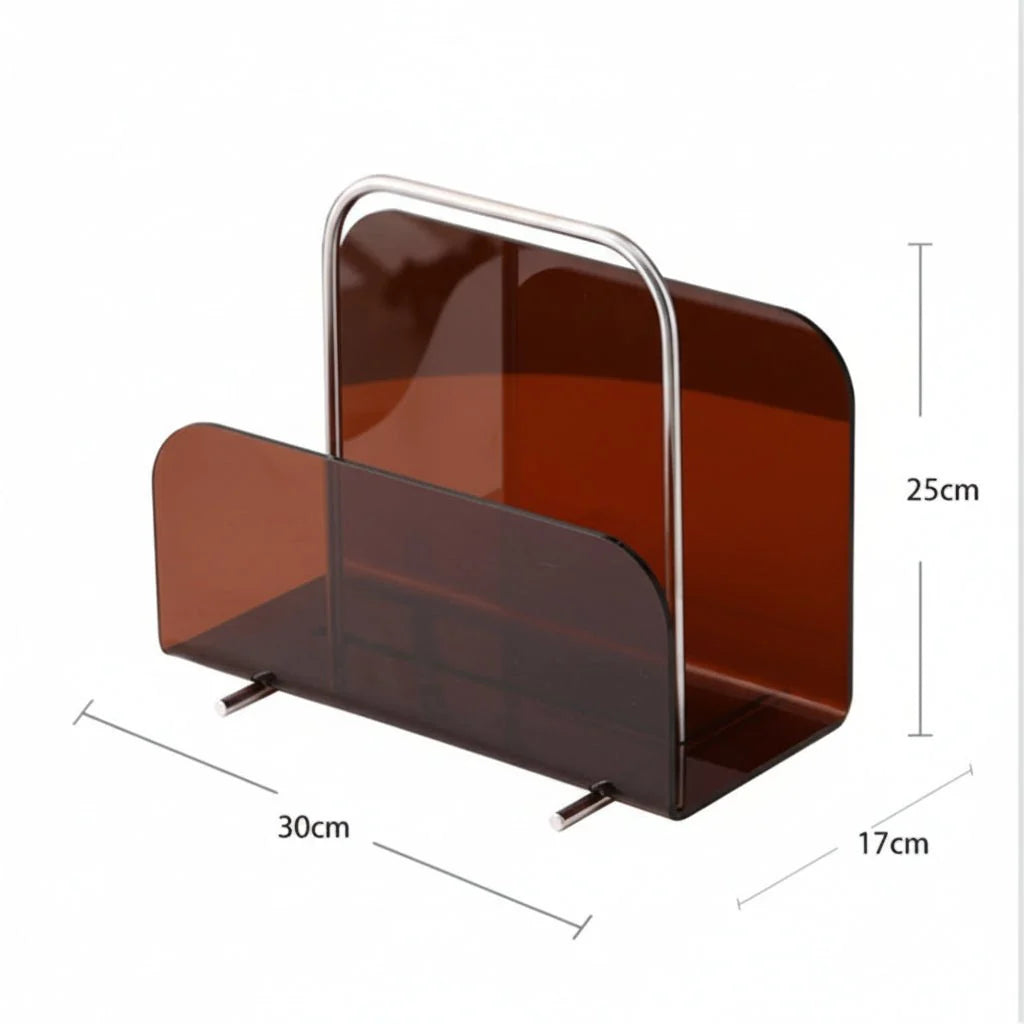 Magazine Holder Acrylic Transparent Space-Saving Storage