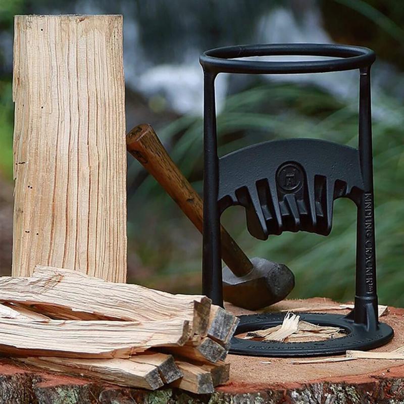 Manual Wood Splitter All-Steel Stable Base No Assembly