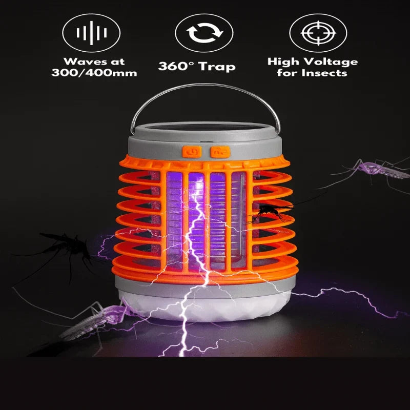 Mosquito Zapper Lantern Solar & USB Rechargeable Waterproof