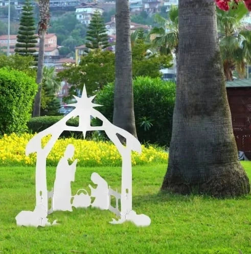 Nativity Set Weather-Resistant Outdoor Display Ground Stakes