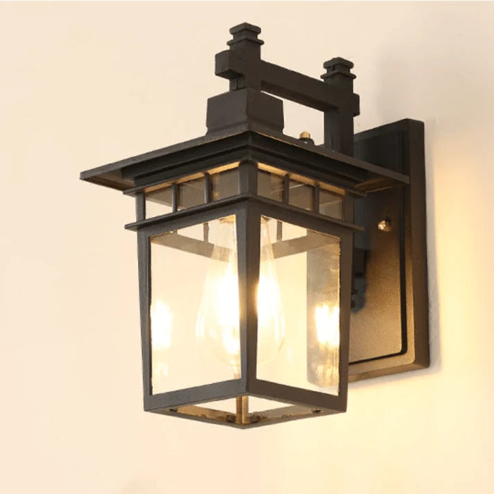 Outdoor Wall Light Adjustable Head IP44 Aluminum & Glass