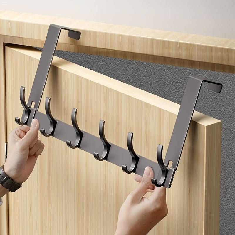 Over Door Hook Rack Aluminum No-Drill Installation