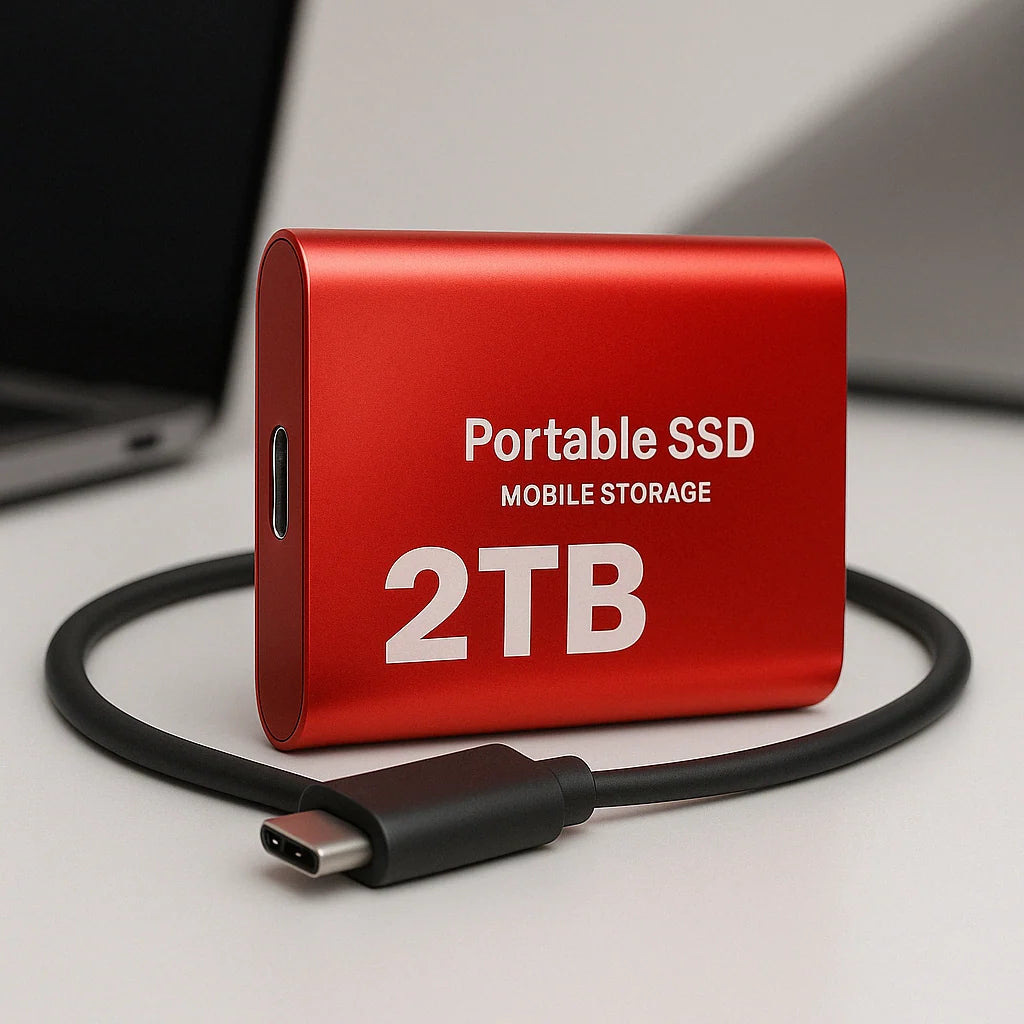 Portable External SSD 2TB USB-C Fast Transfer Speeds up to 1050 MB/s