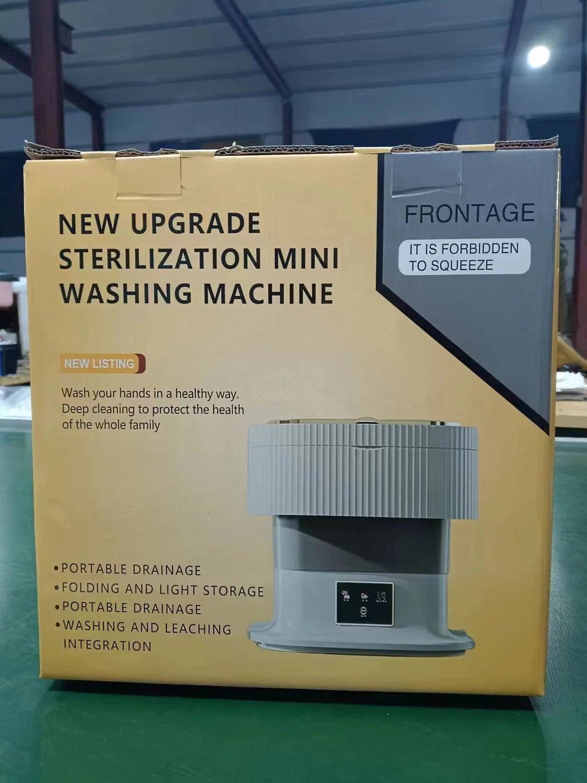 Portable Washing Machine Foldable Built-In Spin Drying