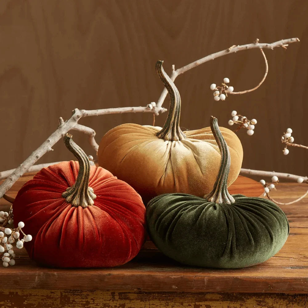 Pumpkin Cushion Plush Velvet Seasonal Decor
