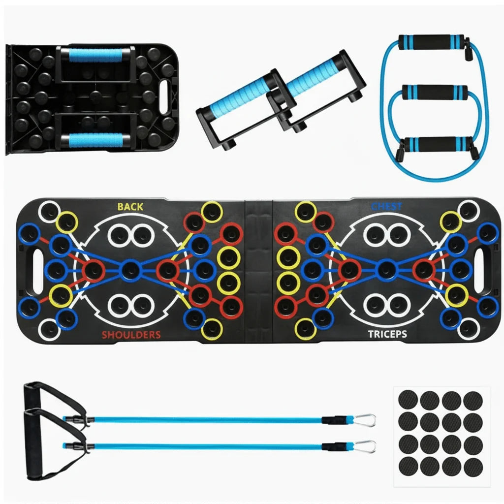 Push-Up Training Board Color-Coded Grip Zones