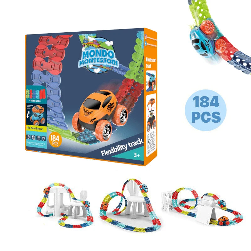 Race Track Set Flexible Pieces Curves & Loops