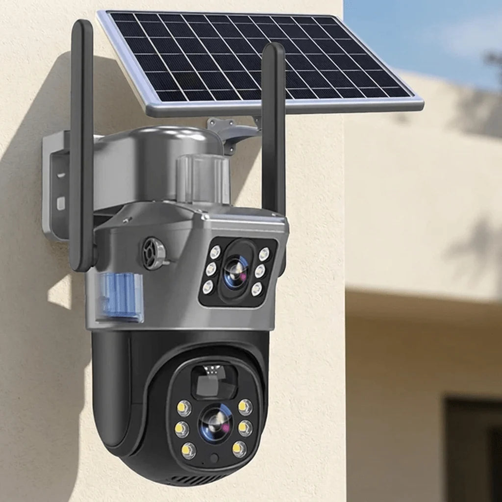 Security Camera 4K Solar-Powered 10× Optical Zoom