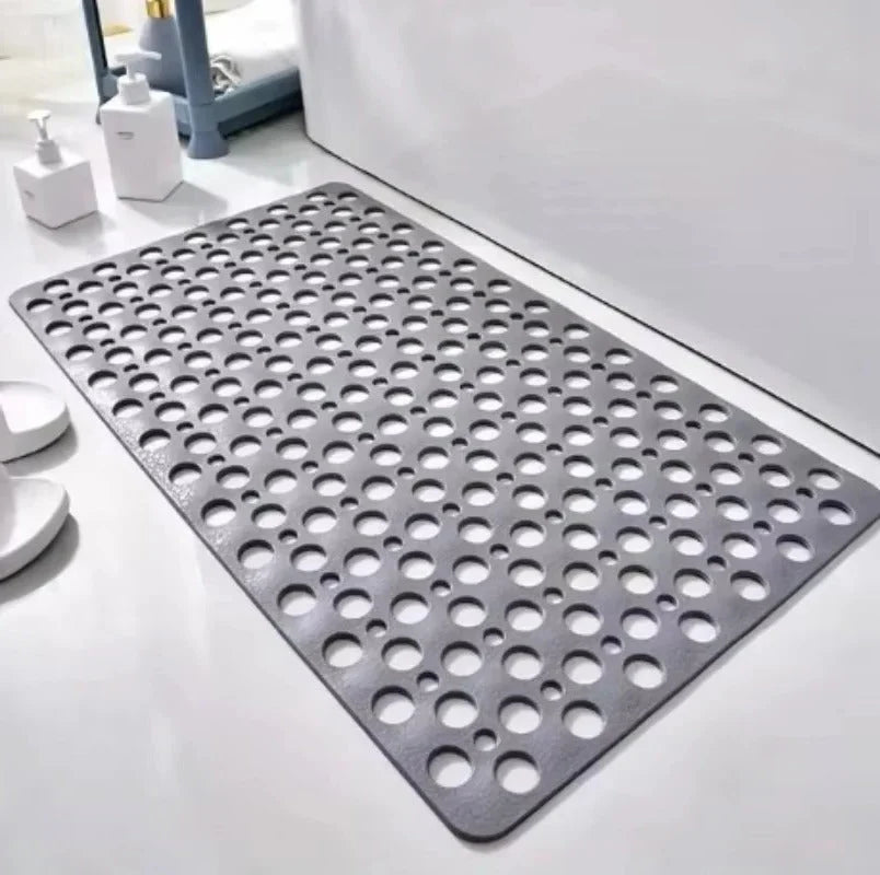 Shower Mat Square Non-Slip Suction Cup Base & Drainage Holes