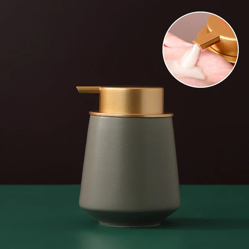 Soap Dispenser Ceramic Pump-Action Large Capacity