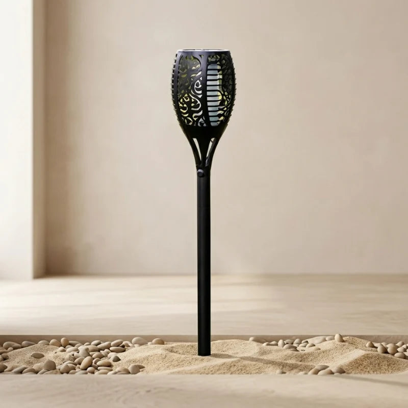 Solar Garden Torch Light Flickering Flame Effect IP67 Weather-Resistant