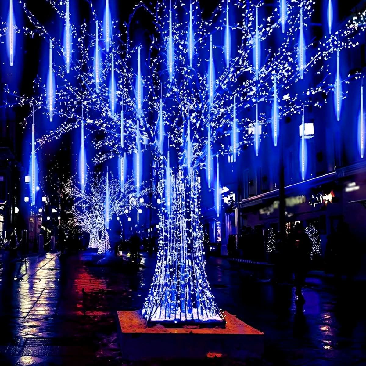 Solar Meteor Lights 360° Flowing Effect IP65 Rated