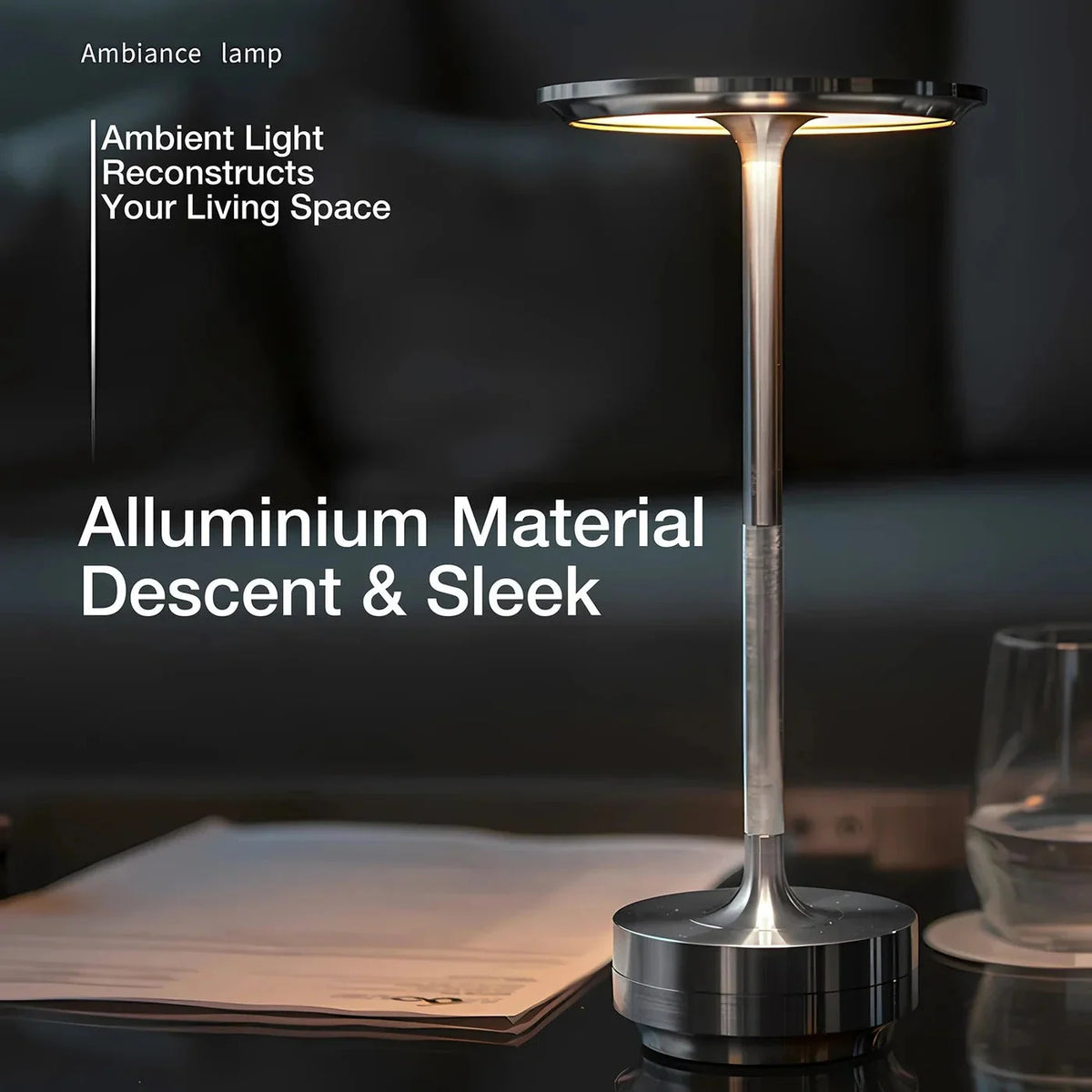 Table Lamp Cordless Rechargeable Touch Dimming