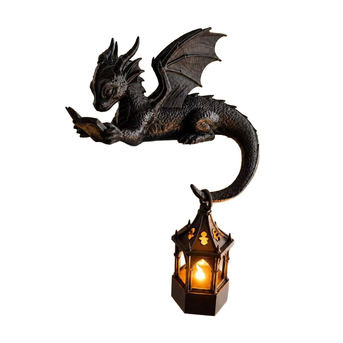 Table Lamp Resin Dragon Design Warm Glow