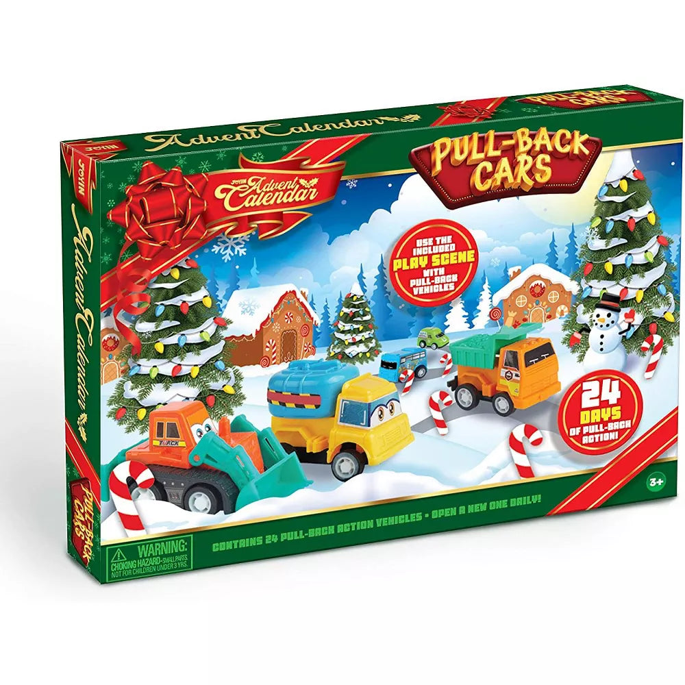 Toy Car Advent Calendar 24-Piece Pull-Back Set