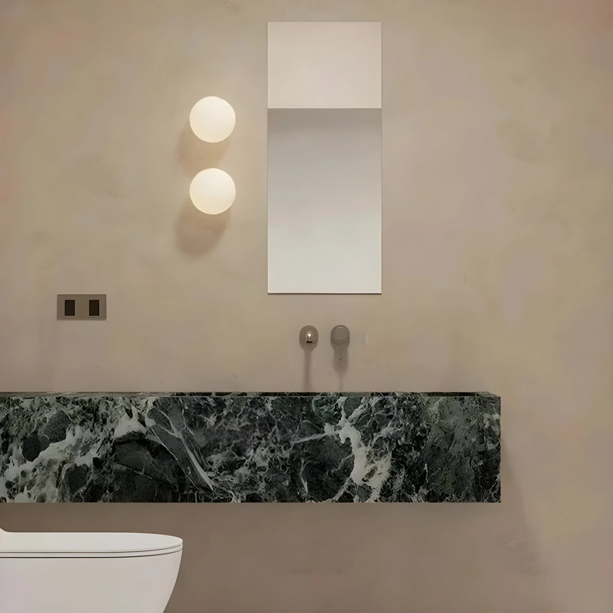 Wall Light Round Frosted Glass Globe Soft Ambient Lighting