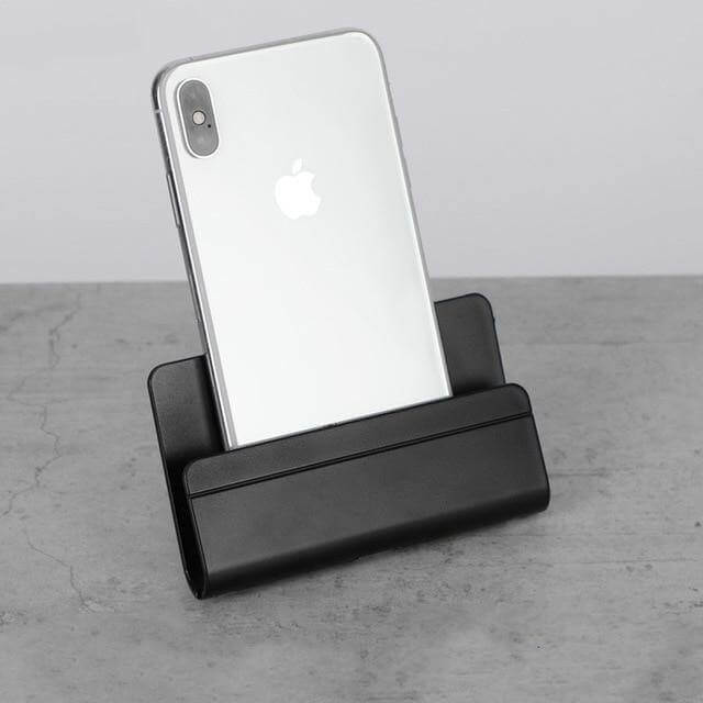 Wall Phone Holder Drill-Free Adhesive Mount With Charging Access