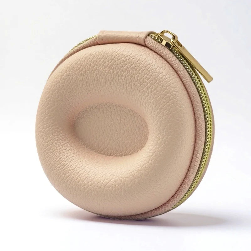 Watch Travel Case Pebbled Leather Velvet Lining Cushioned Pillow