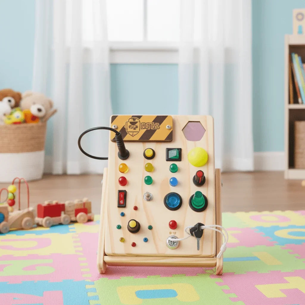 Activity Board Wooden LED Lights & Switches