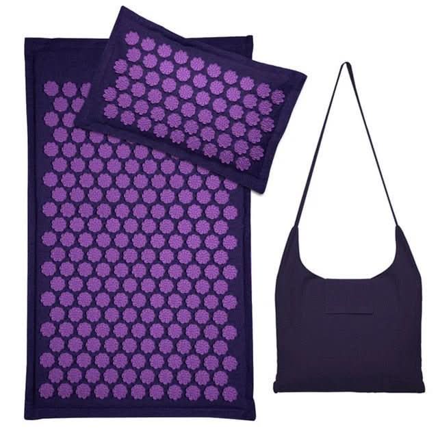 Acupressure Mat Set Cotton Surface Pillow & Carry Bag