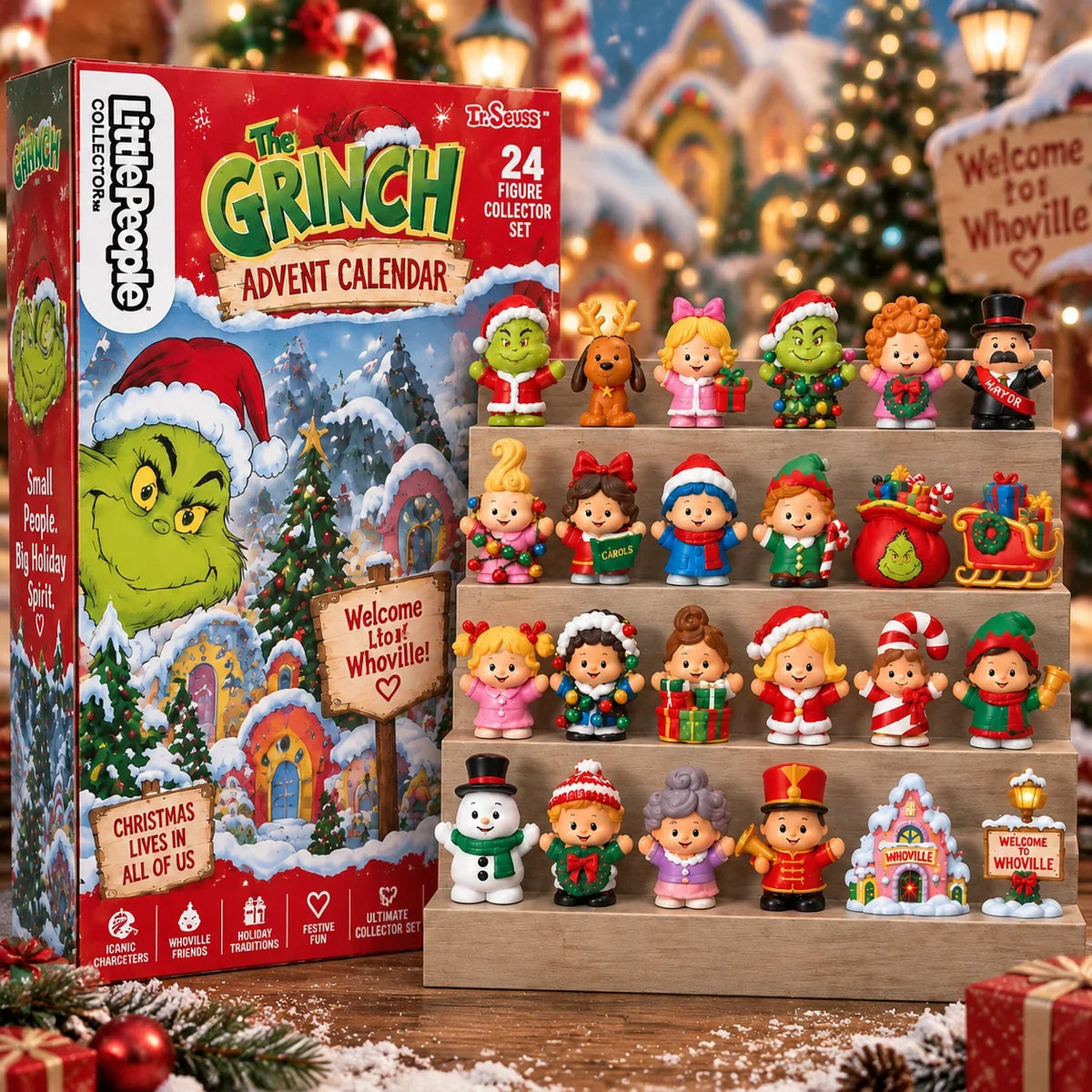 Advent Calendar 24-Day Countdown Hanging & Standing Display