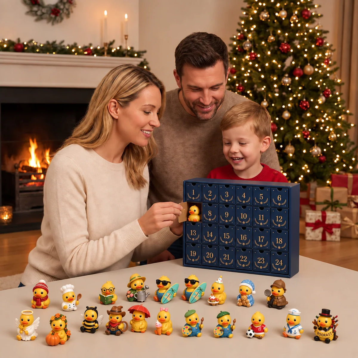 Advent Calendar 24-Day Duck Mini Figures Collectible Set of 24
