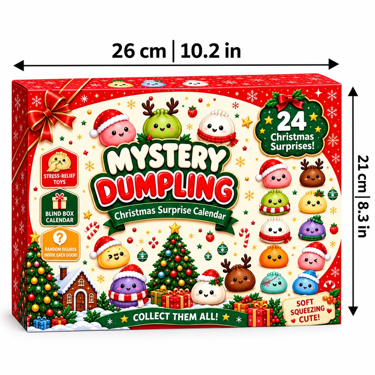 Advent Calendar 24-Day Silicone Squishy Dumplings